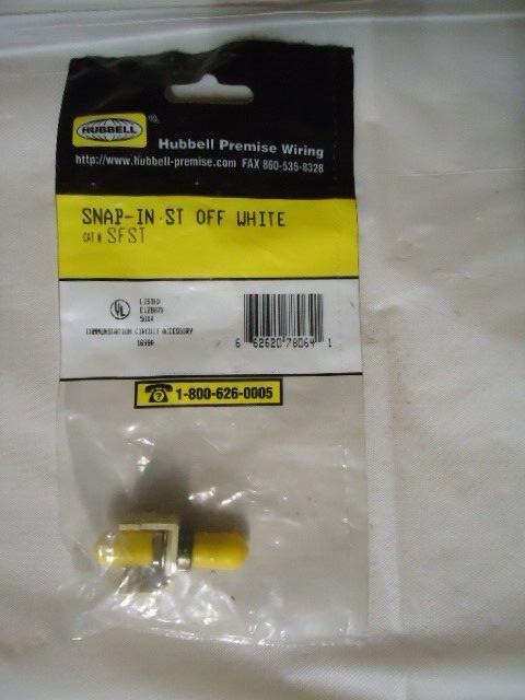 Hubbell CAT SFST Snap In ST OFF WHITE