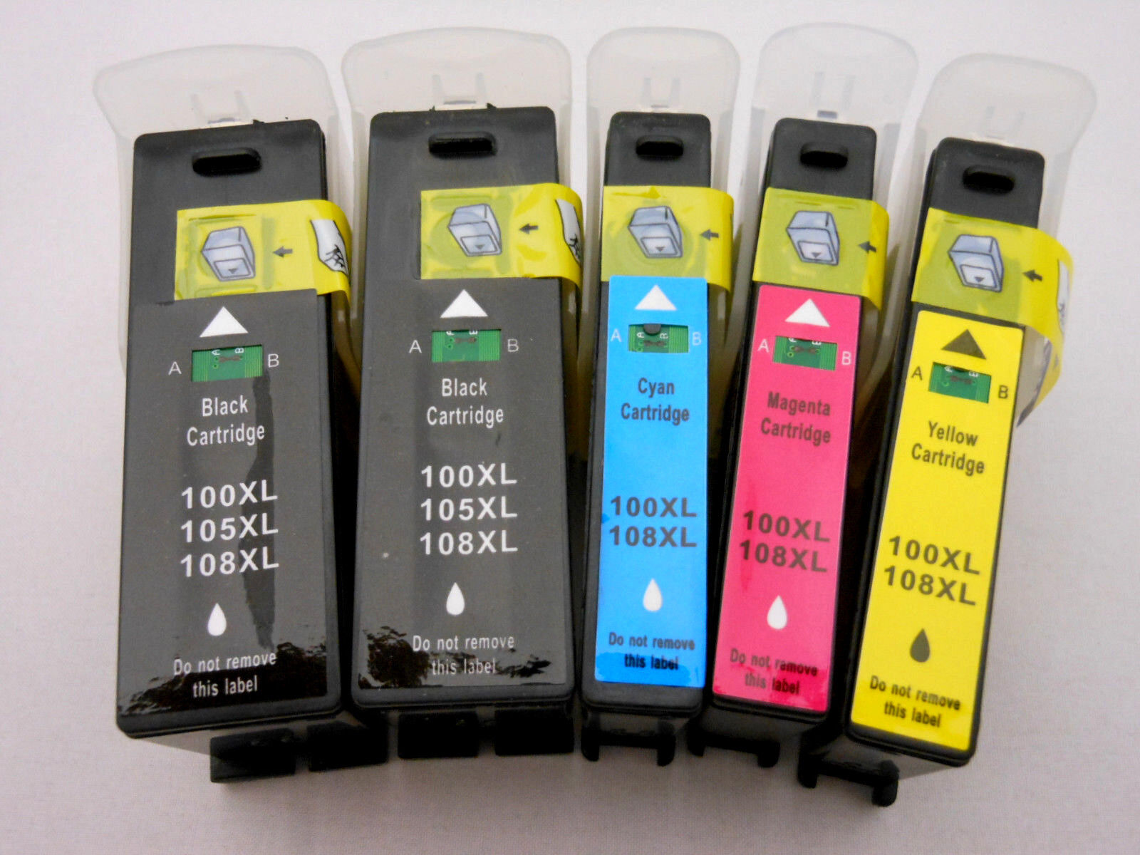5PK 100 XL Black C M Y Inkjet Cartridge for Lexmark Pro905 Pro805 Pro705 Pro901