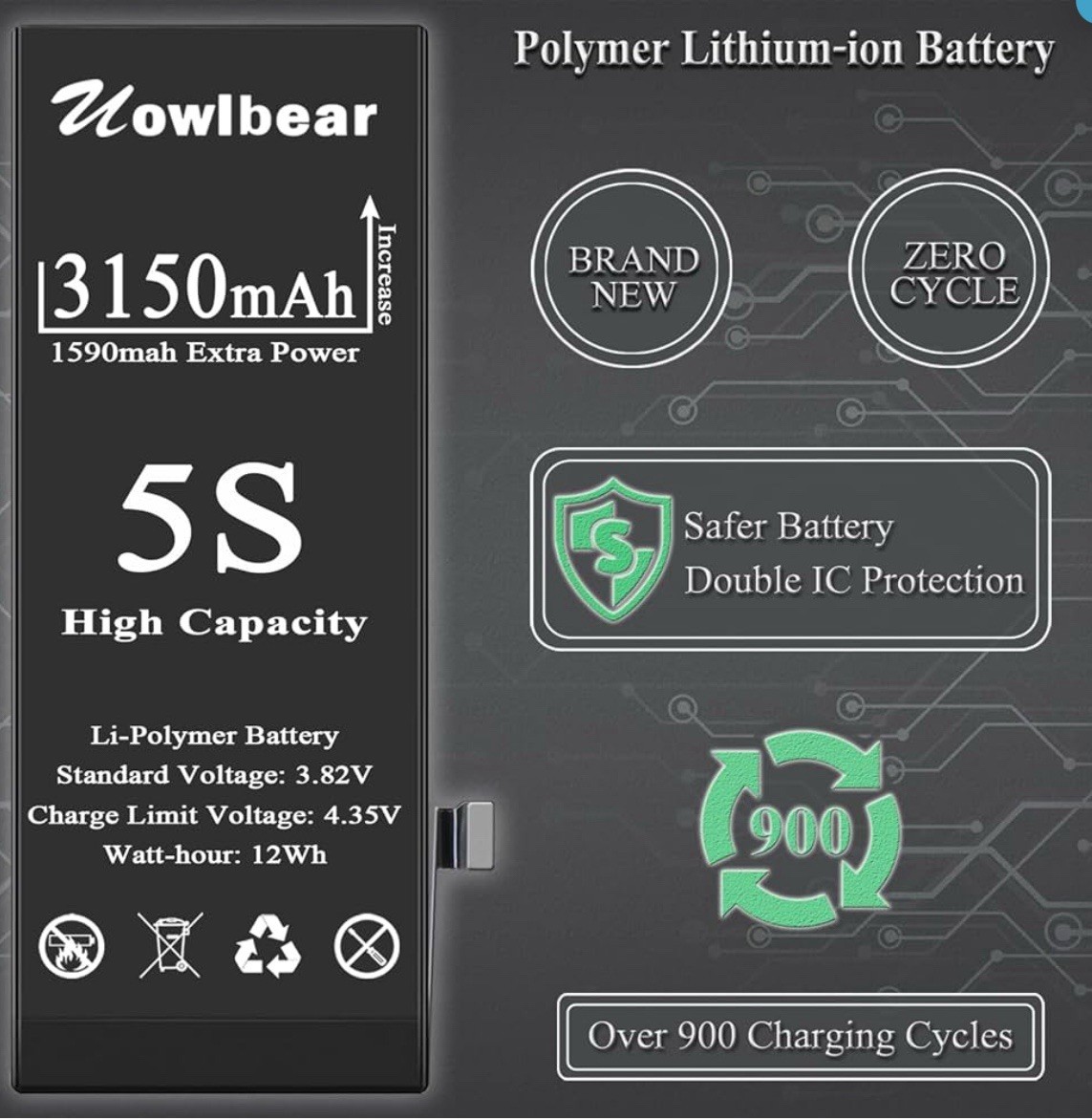 3150mAh Battery for iPhone with Complete Replacement Kits 0 Cycle -High Capacity