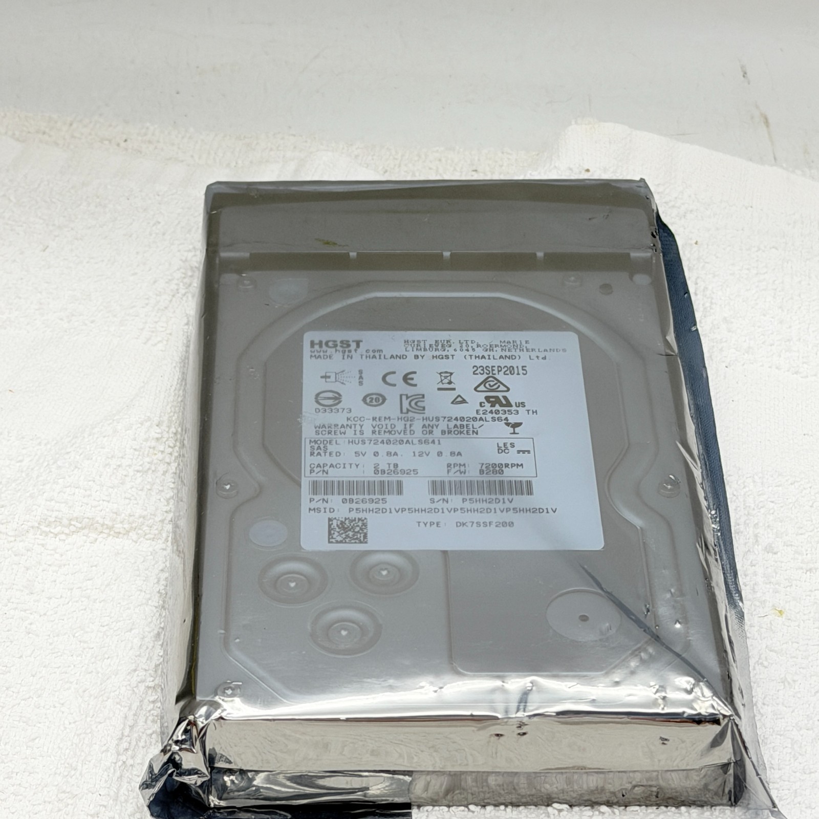 HGST HUS724020ALS641 2TB 7200RPM SAS 3.5" Enterprise Hard Drive Sealed
