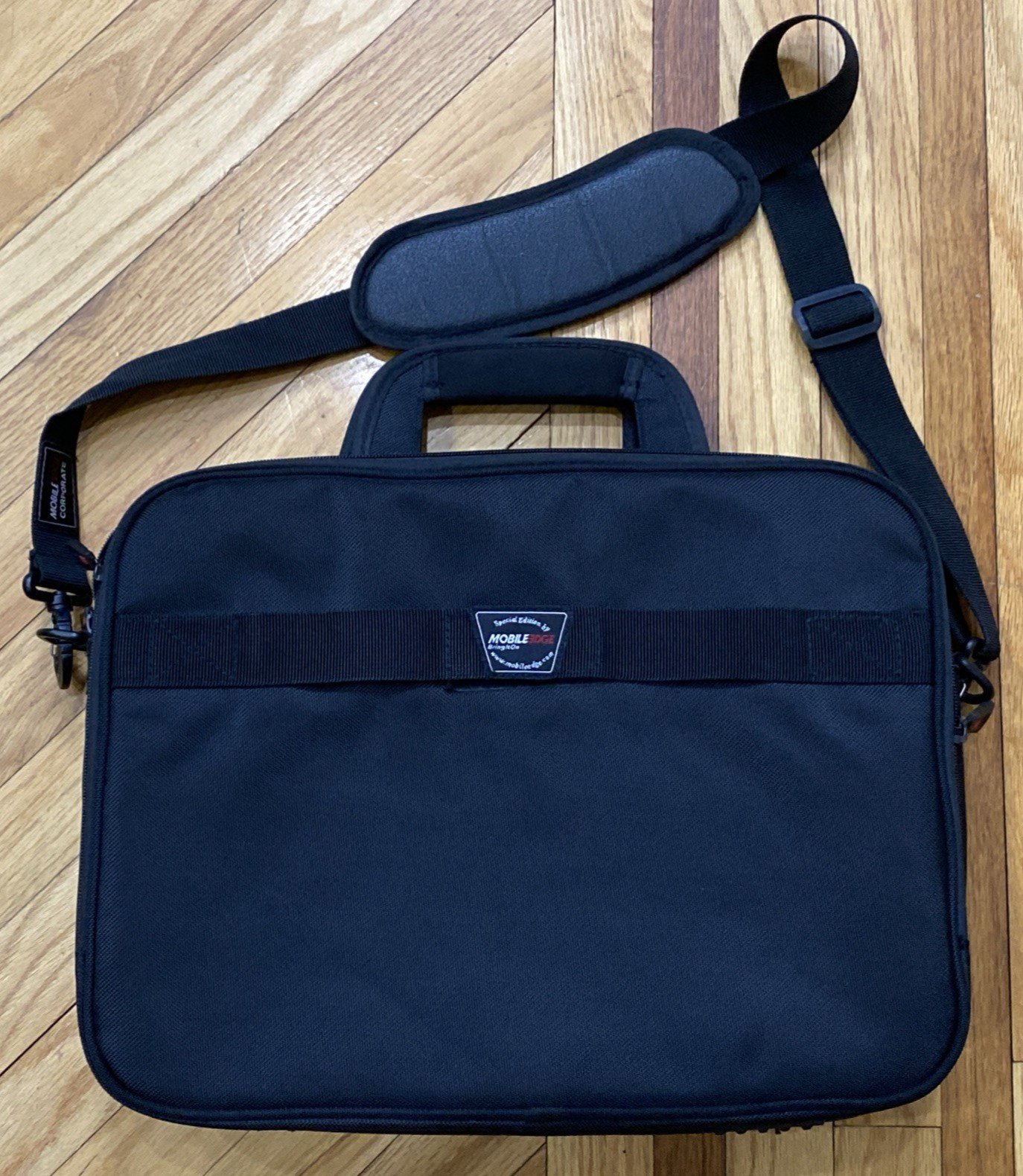 Mobile Edge Special Edition Black Canvas Laptop Messenger Book Bag
