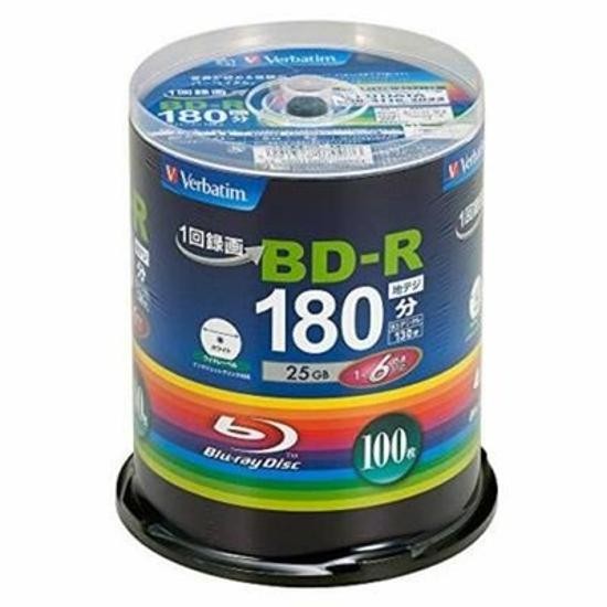 Verbatim Blu-ray Disc BD-R For one-time recording VBR130RP100SV4 25GB 100 sheets