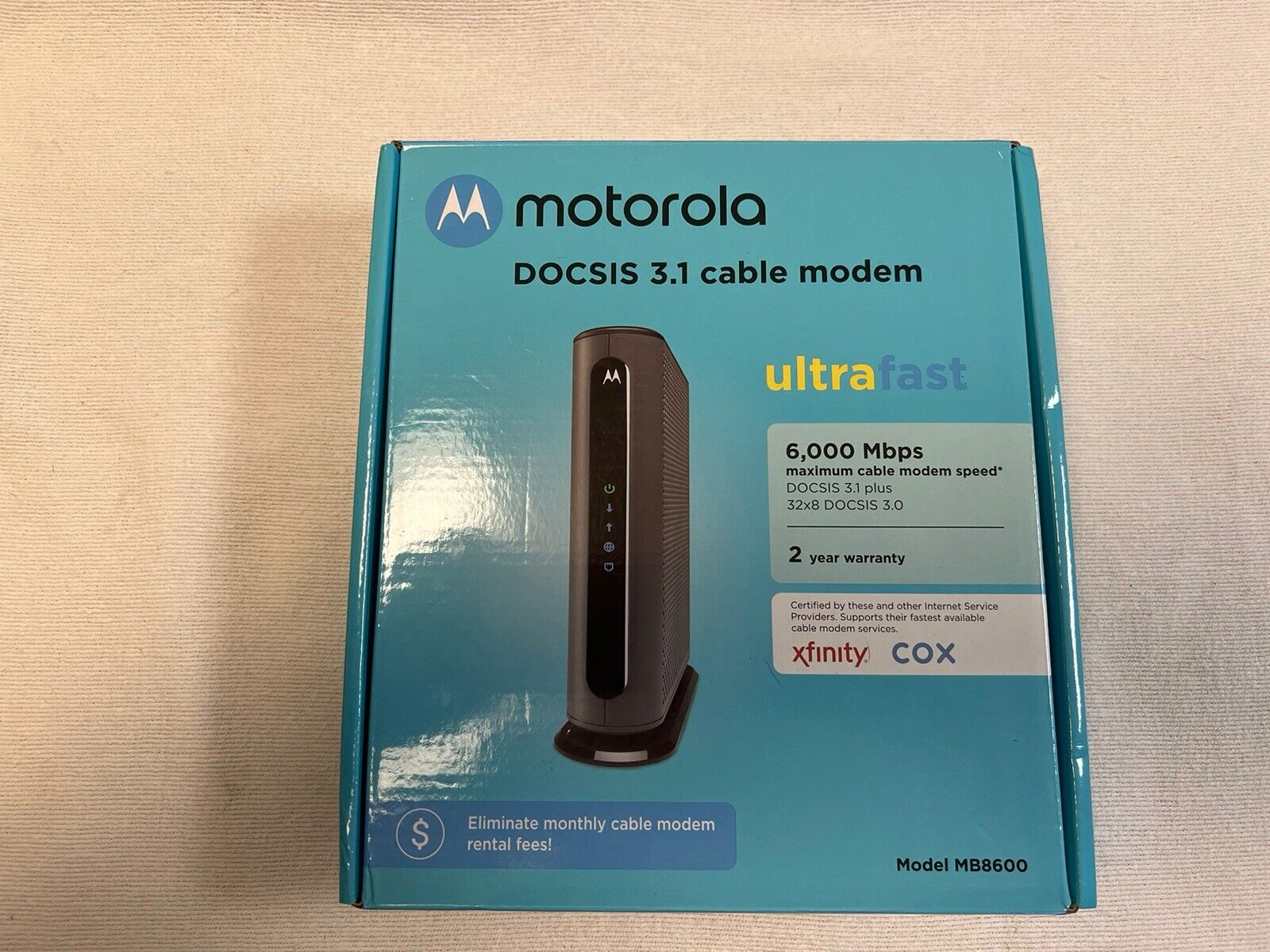 Motorola MB8600 Modem Cable - Black