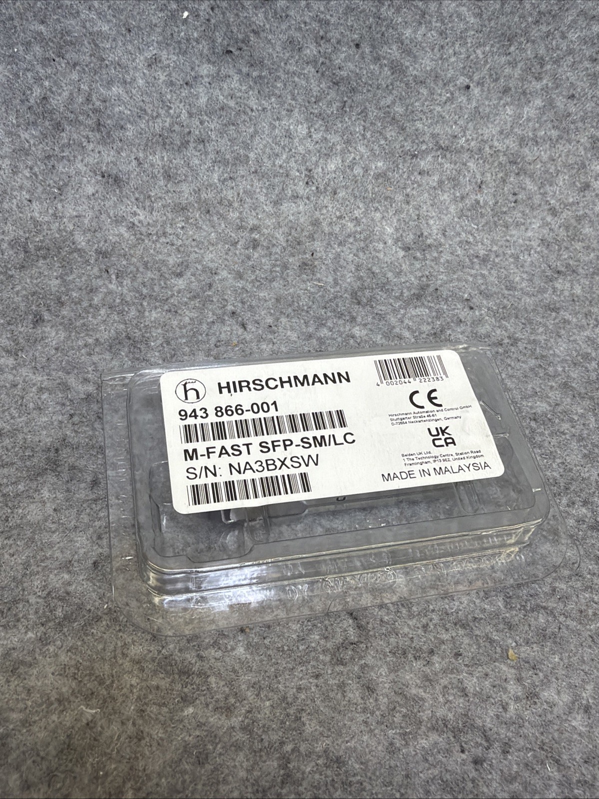 NEW Hirschmann 943 866-001 M-FAST SFP-SM/LC TRANSCEIVER