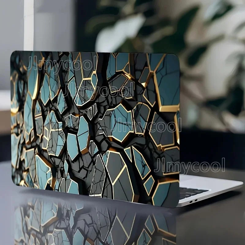 2pc Broken Texture Pattern Laptop Art Decal Case Universal Laptop Skin Sticker