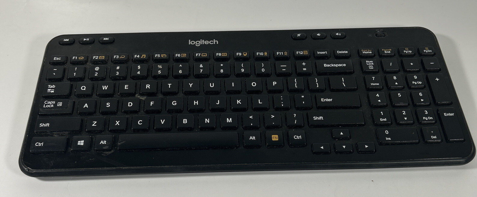 Logitech K360 Y-R0017 Wireless Black Full Size Keyboard w Unifying USB Receiver