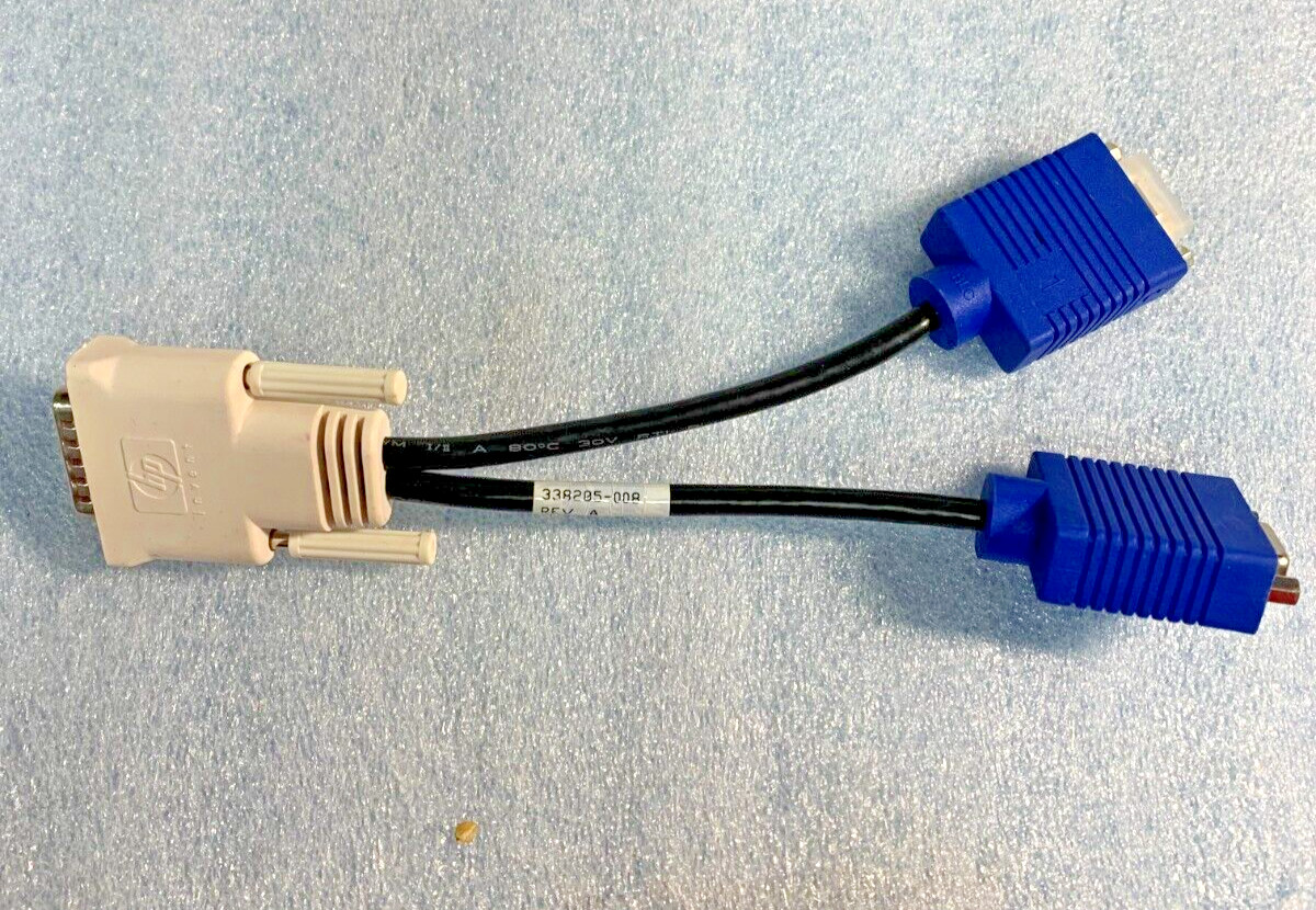 HP Invent 338285-008 - Dual VGA Y Splitter Cable REV. A BIZLINK 0923