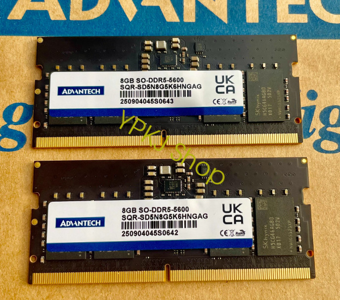 1PC NEW ADVANTECH SQR- SD5N8G5K6HNGAG DDR5 8G Memory Fast delivery Via Fedex/DHL
