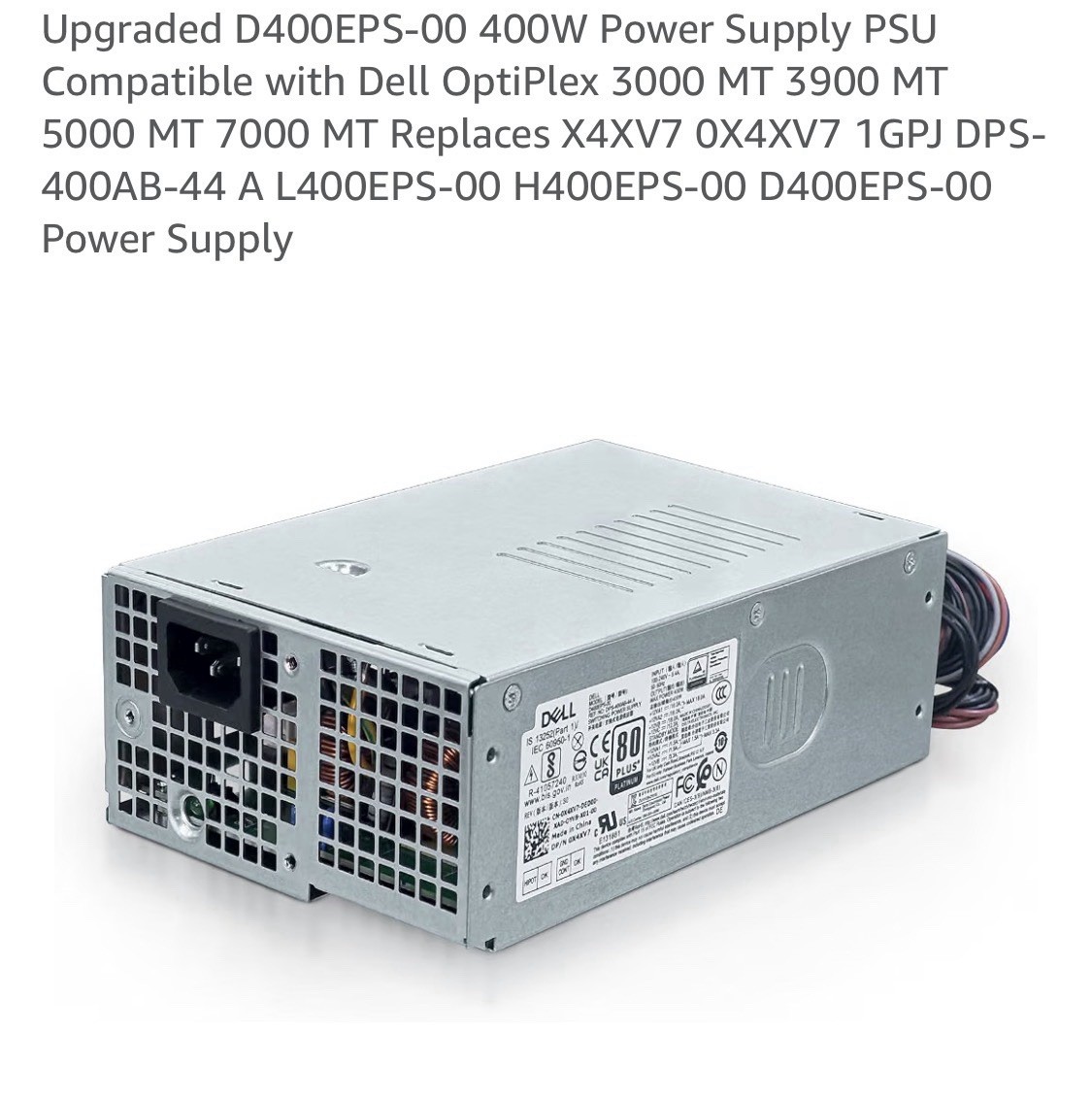 D400EPS-00 400W Power Supply Fits Dell OptiPlex 3000 3900 MT 5000 MT 7000 1GPJ