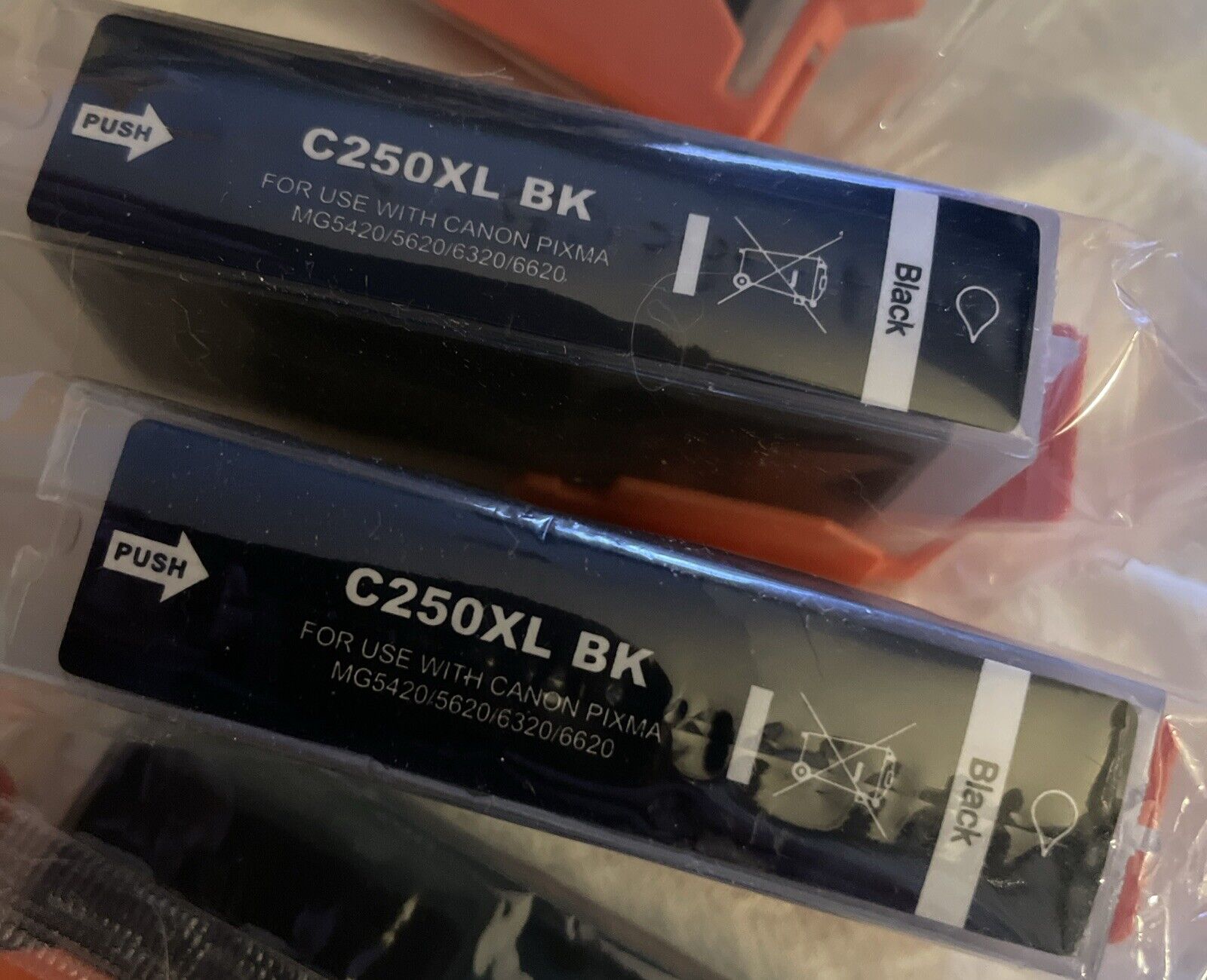 2 Ink Cartridge C-250BK Black XL For Canon Printers