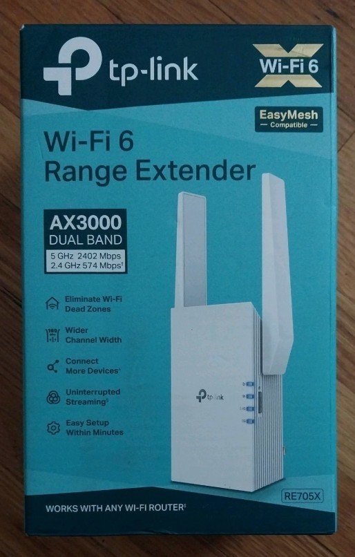 TP Link RE705X AX300X Mesh Range Extender Dual Band WiFi 6 Booster Plus OPEN BOX