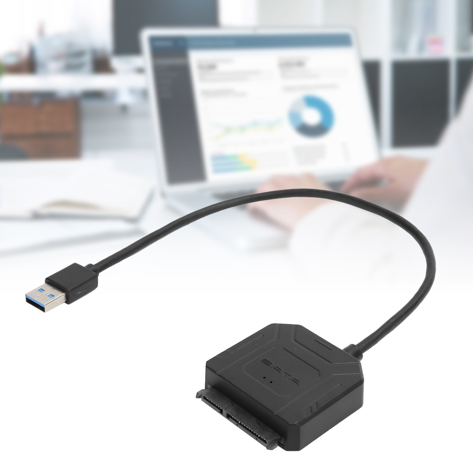 USB 3.0 Adapter 2.5in 3.5in SSD HDD Hard Drive Cable Notebook Computer QWAA