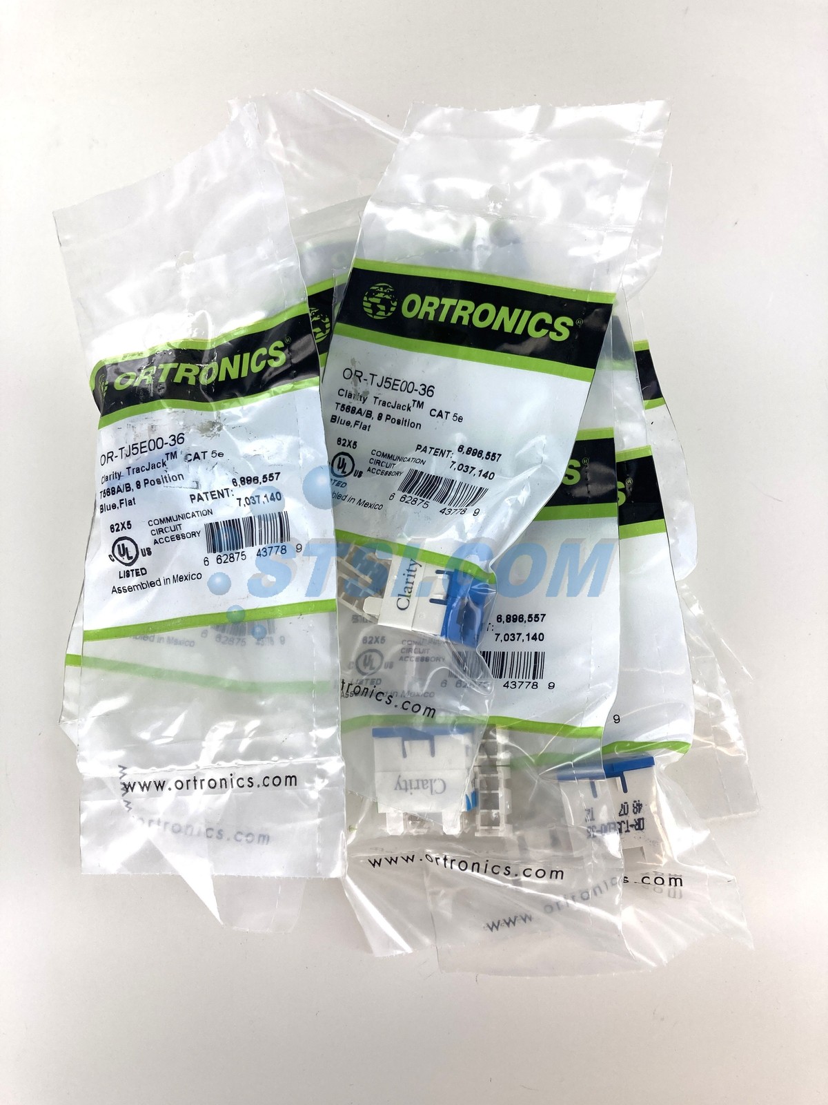 (LOT OF 10) Ortronics OR-TJ5E00-36 TracJack CAT5e Jack Blue ~STSI