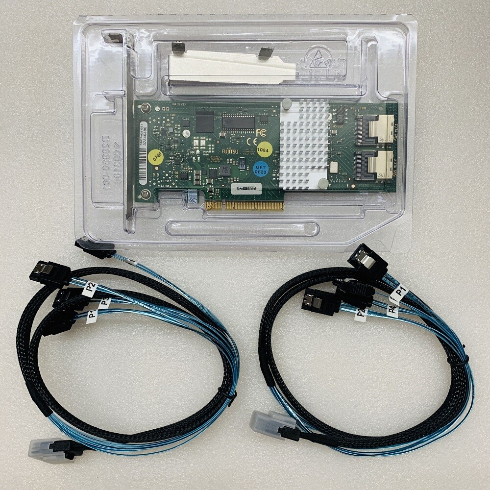 Fujitsu 9211-8i D2607-A11 LSI SAS2008 SAS/SATA RAID controller 2PCS 8087 SATA