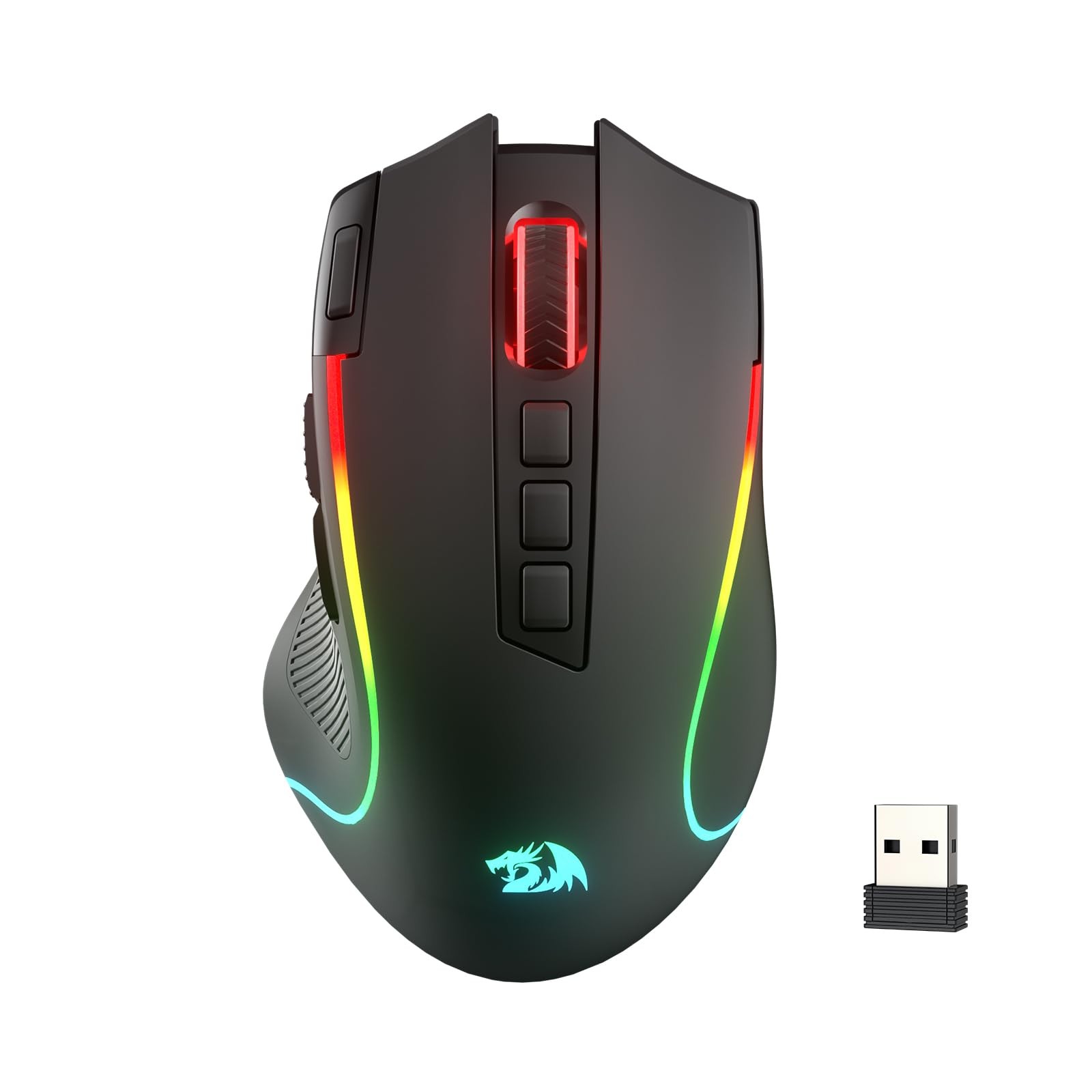 M612 Wireless RGB Optical Gaming Mouse 8000 DPI Remapping Keys