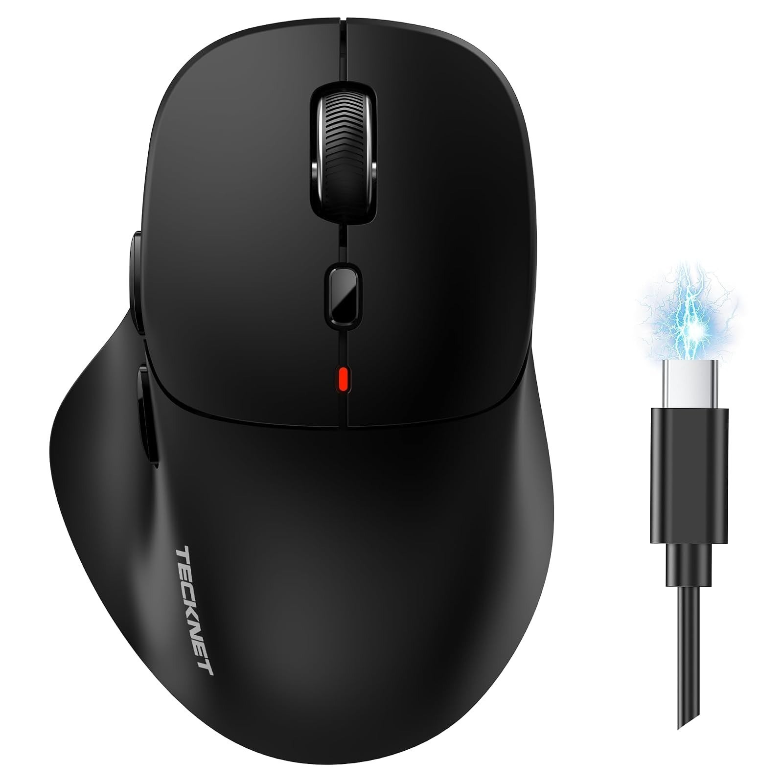 TECKNET Wireless Bluetooth Mouse, Silent Click, Rechargeable, 4800 DPI