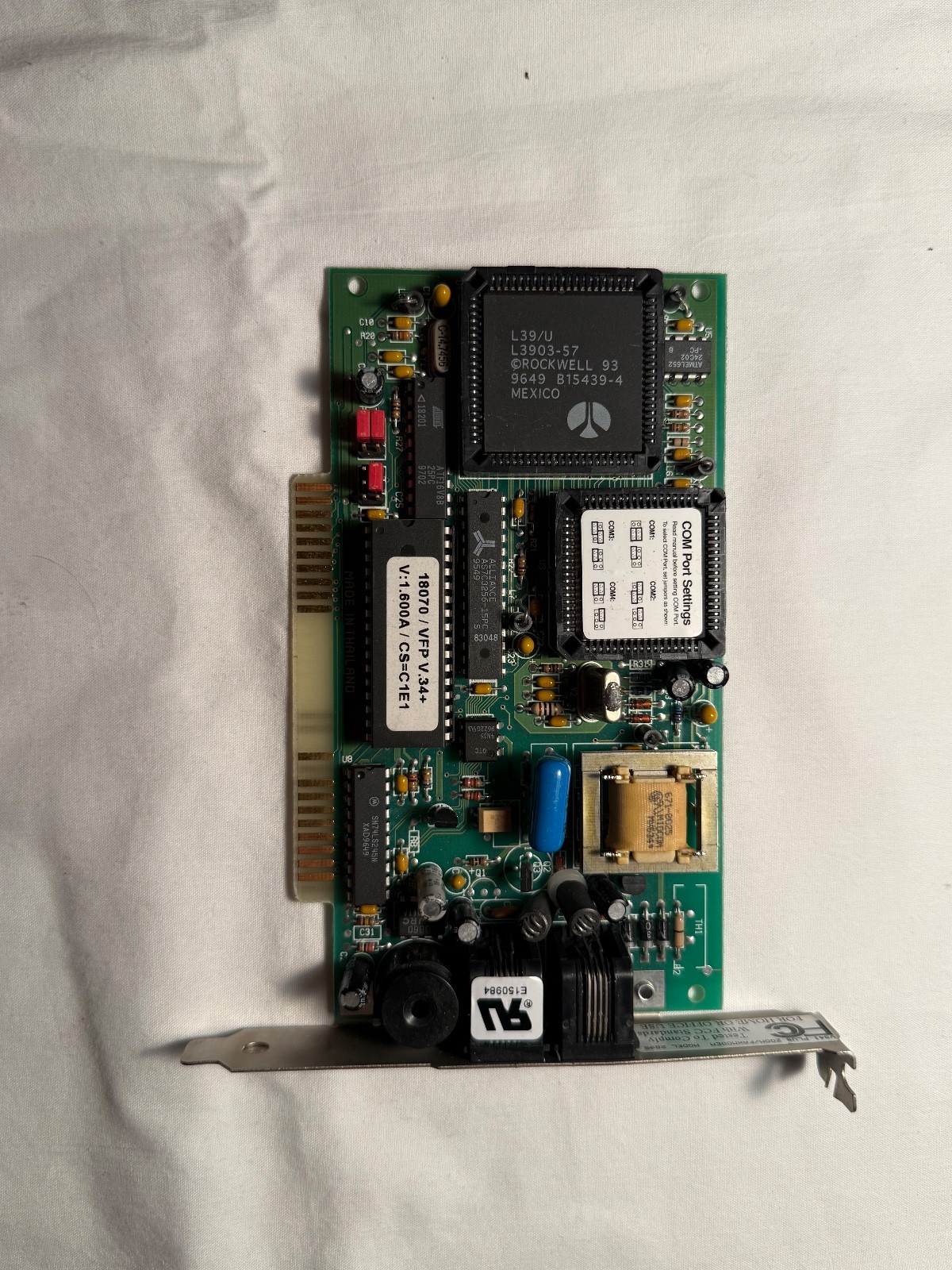 Rockwell 33.6K PCI Hardware Modem - V.34 Plus - Jumpered COM/IRQ