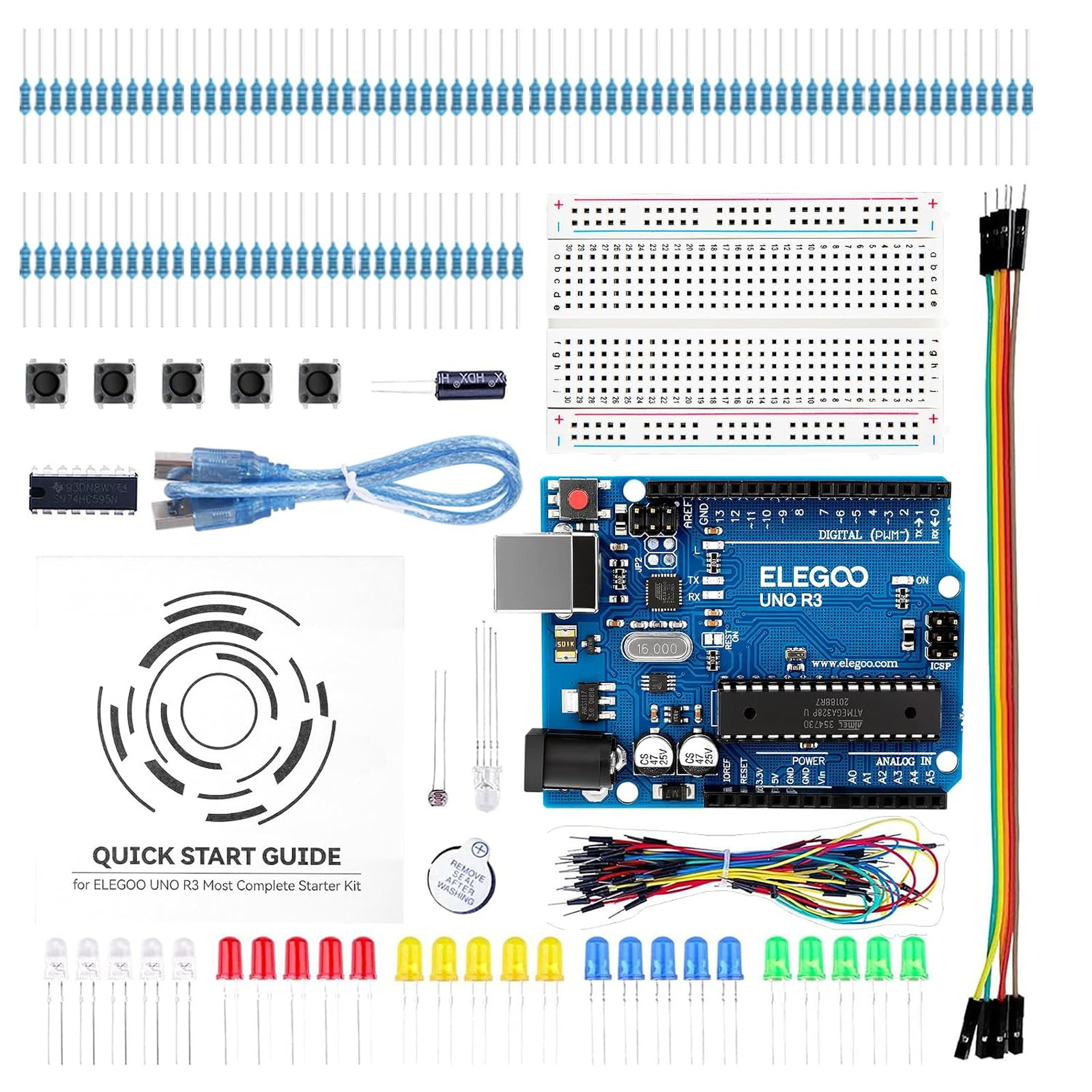 Uno R3 Starter Kit with Tutorial Compatible with Arduino IDE Electronics
