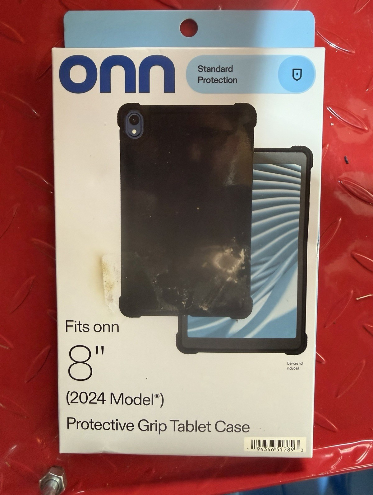 onn Protective Grip Case w/ Drop Protection for onn 8in (2024) Black