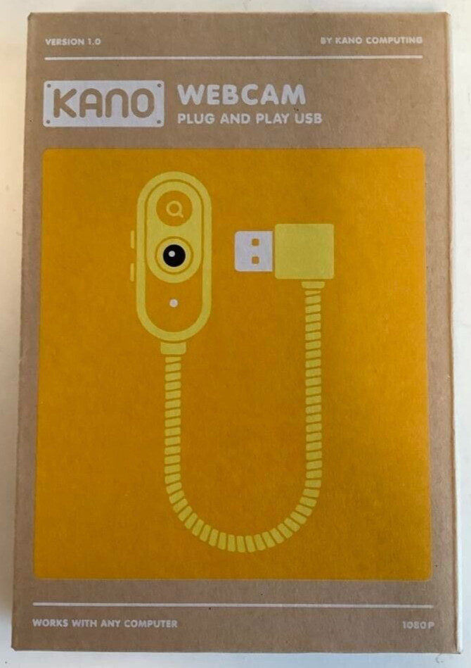 NEW Kano 1013 1080p Bendable Webcam with LED Light Macro and Privacy Mode
