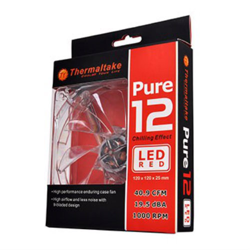 Thermaltake Pure 12 120mm Computer Fan with Red LED