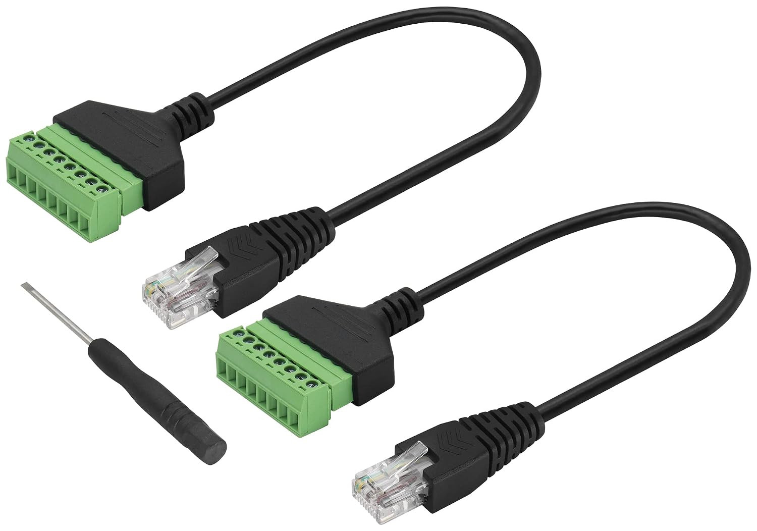 RJ45 Male to 8 Pin Screw Terminal Adapter RJ45 /8P 8C Ethernet Cable Extender