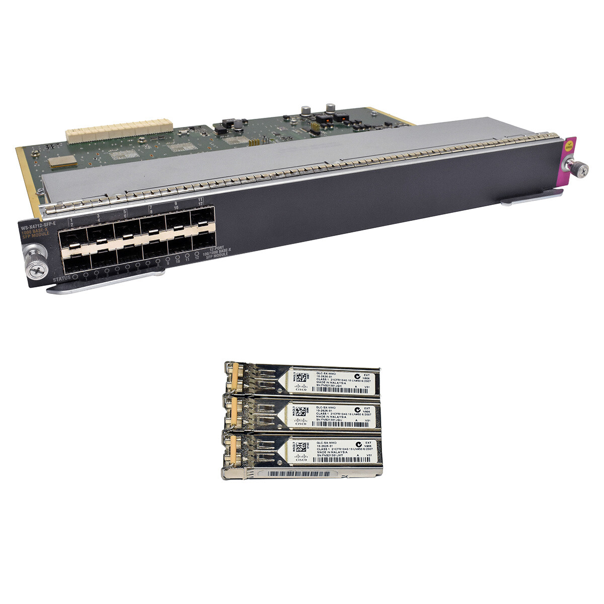 Cisco WS-X4712-SFP-E 12-Port SFP 1GE Module for Catalyst 4500E Series + GBICs