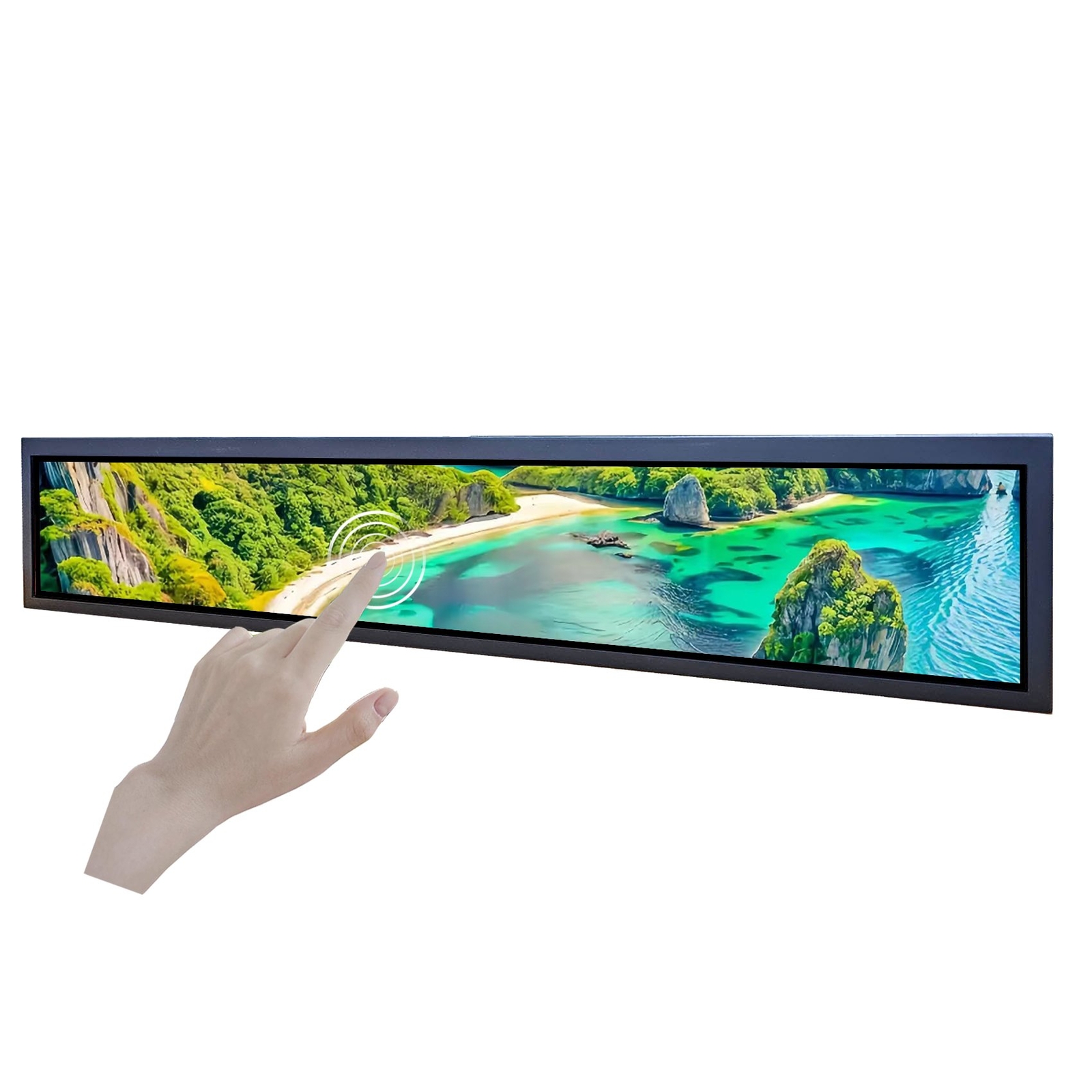 24inch 1920x360 Android11 Capacitive Touch LCD Monitor USB AutoPlay IPS LCD
