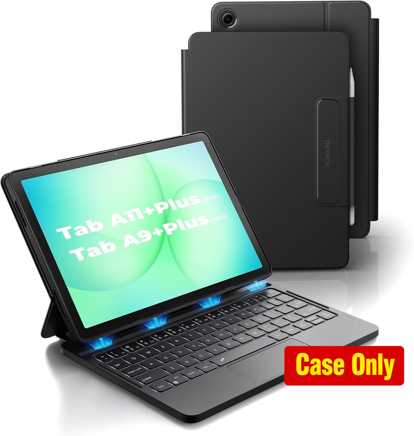 Case for Samsung Galaxy Tab A11+/A9+ Plus, Ultra-Light with Keyboard