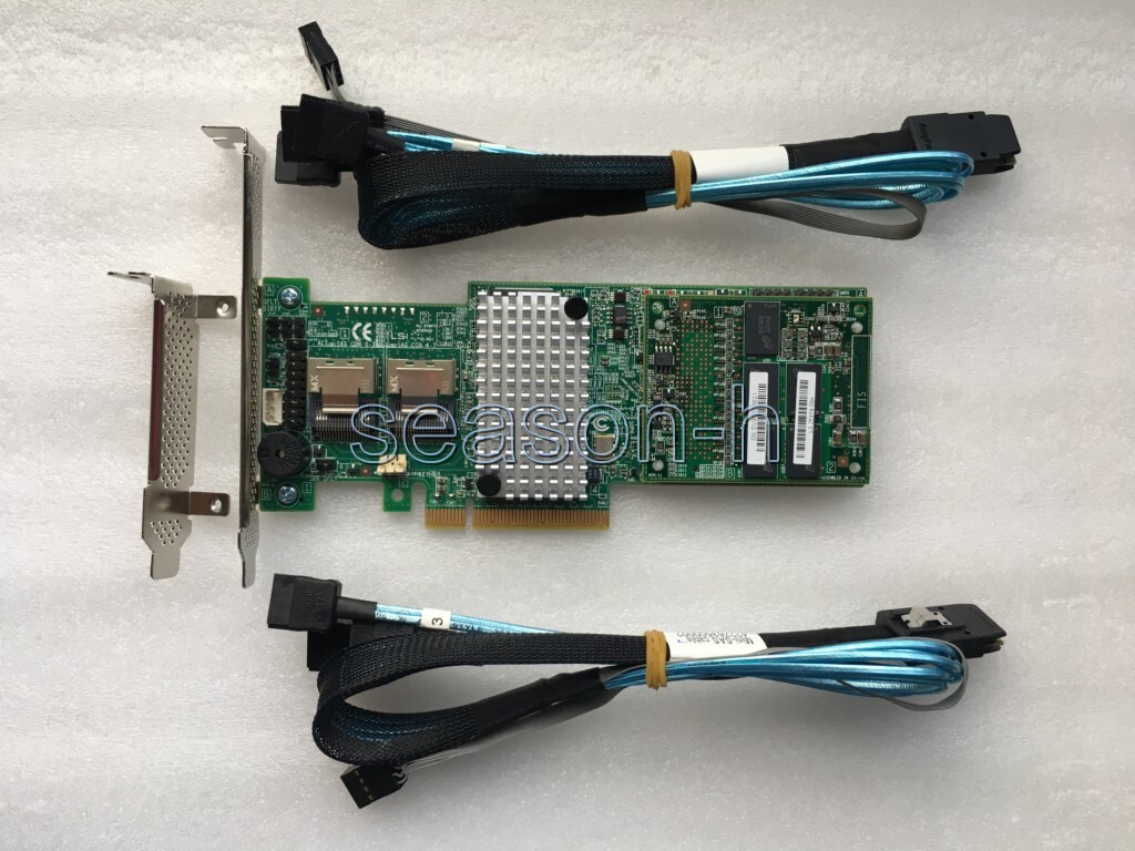LSI MegaRaid 9270-8i 1G RAID PCIe 3.0 6Gbps Controller Raid Card+2pcs 8087-sata