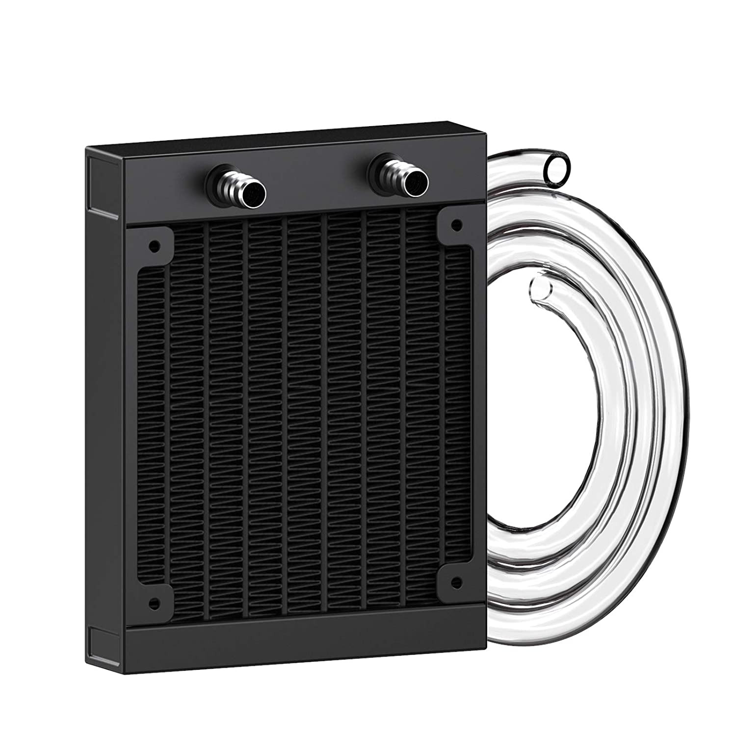 Clyxgs Water Cooling Radiator, 8 Pipe Aluminum Heat Exchanger Radiator with Tube