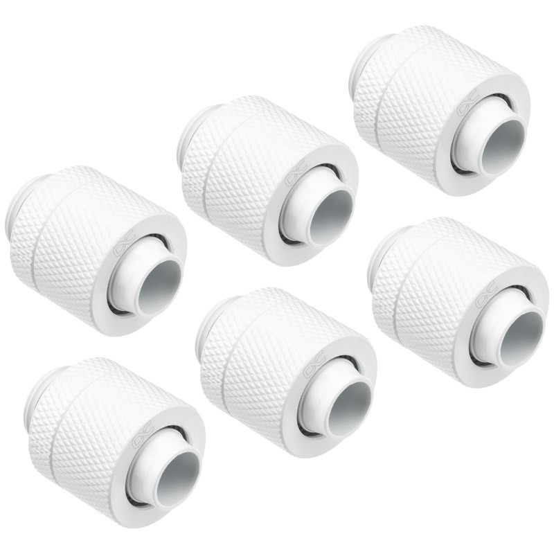 Alphacool Icicle 13/10mm Screw-on G1/4 6-Pack White Ottone 17624