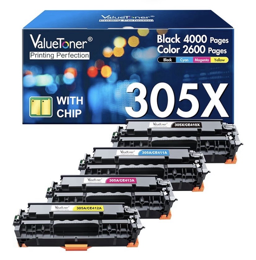 Valuetoner Toner Cartridge Replacement for HP 305A 305X