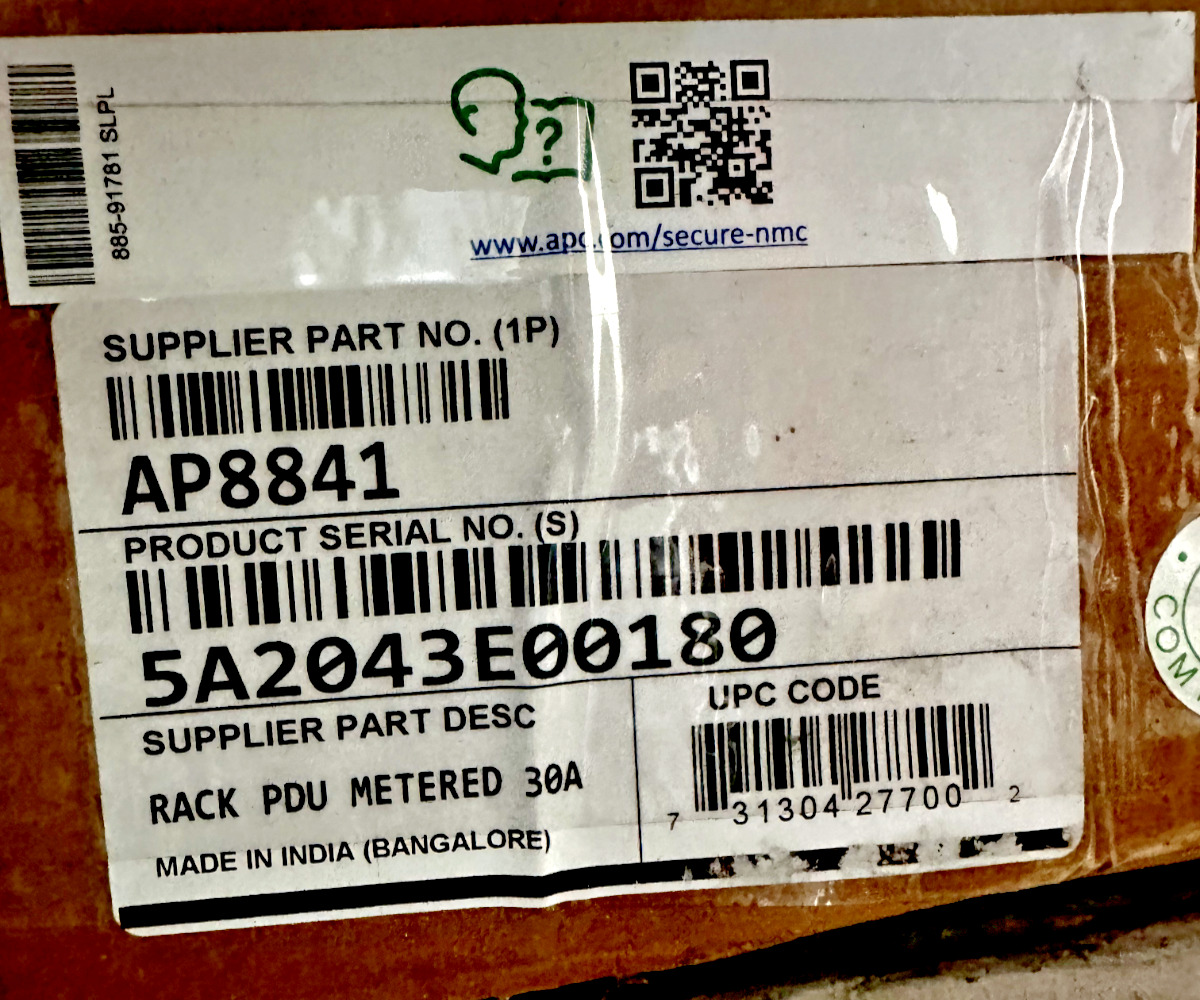 NEW-open Box APC AP8841 Power Distribution Unit Metered PDU 200/208V 30A 300W