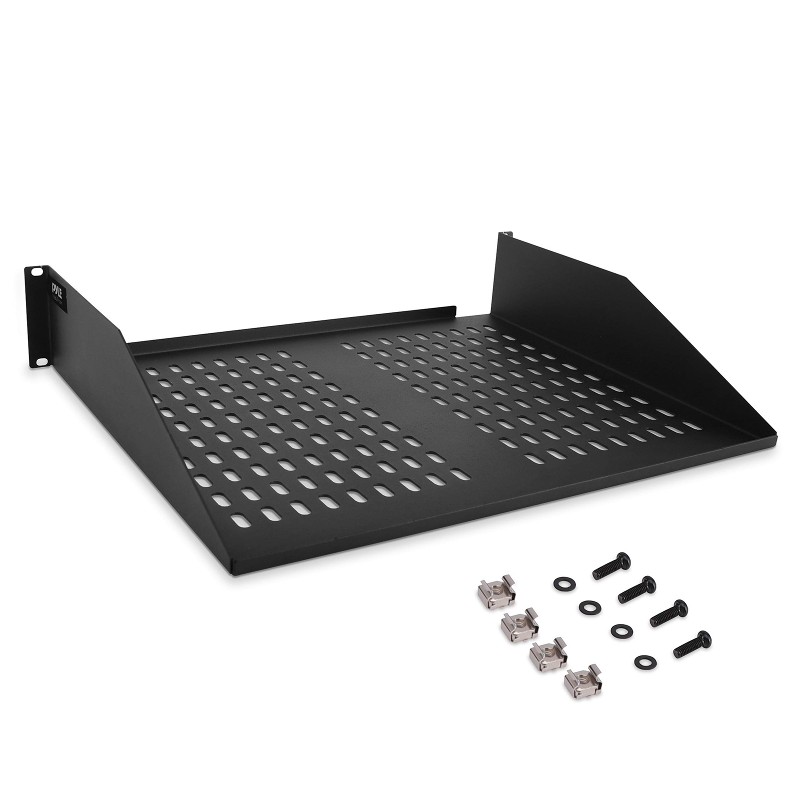 Pyle 19-Inch 2U Server, Vented Shelves for Good Air Circulation, Cantilever, ...
