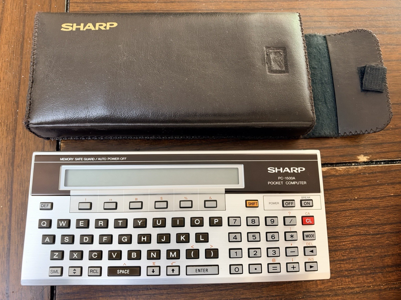 Sharp PC-1500A Pocket Computer CE-160 Program Module & Leather case