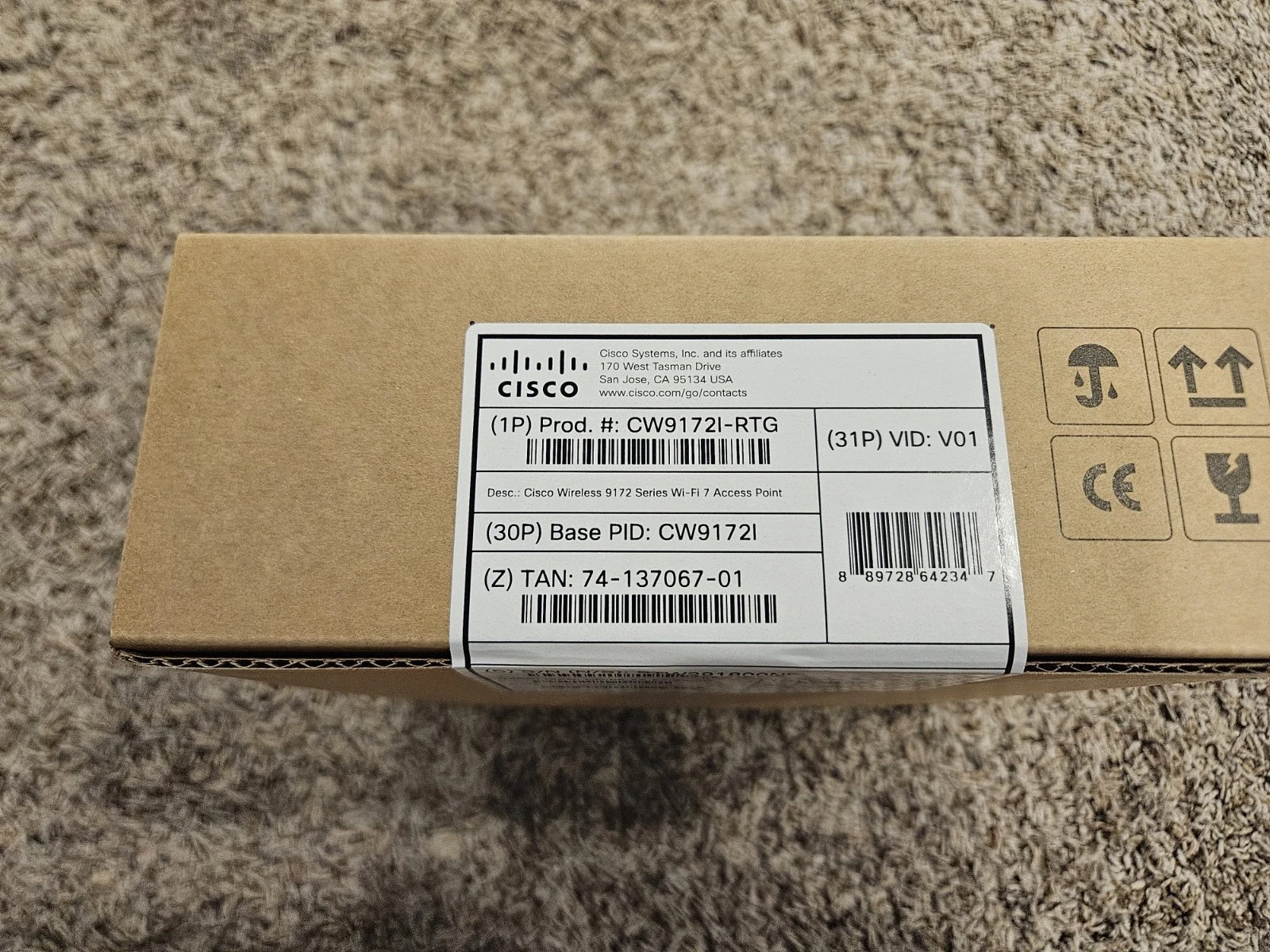 Cisco Catalyst CW9172I-RTG  High-Performance Wi-Fi 7 Wireless - Unclaimed