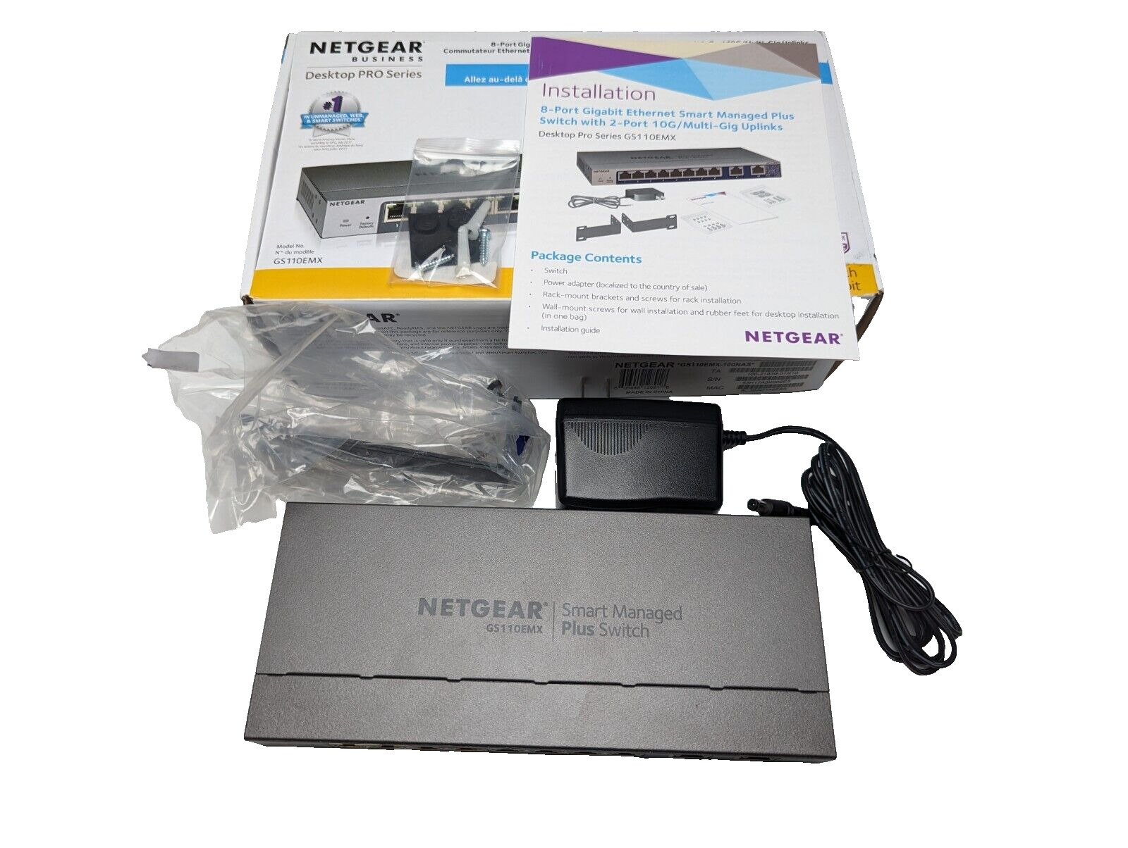 Netgear GS110EMX-100NAS 8-PORT 10-Gigabit / Multi-Gigabit Smart Managed Plus