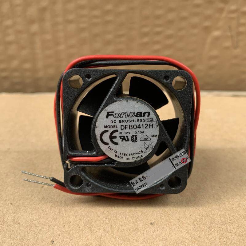 1PCS  FONSAN DFB0412H 12V 0.10A  4020 2-wire Dual-Ball-Bearing Cooling Fan
