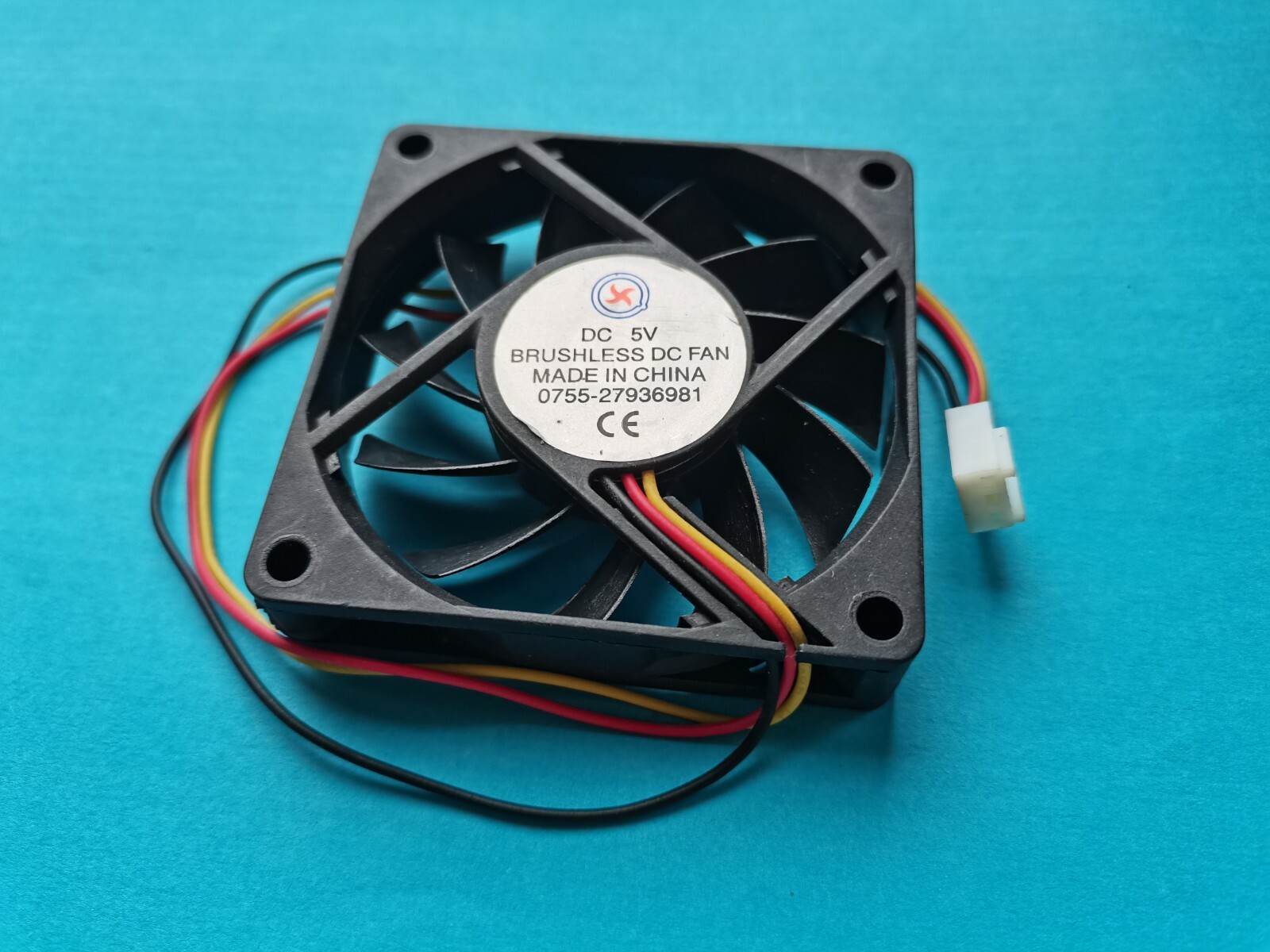 2 pcs Brushless DC Cooling Fan 5V 7015S 11 Blade 70x70x15mm 3pin Sleeve Bearing