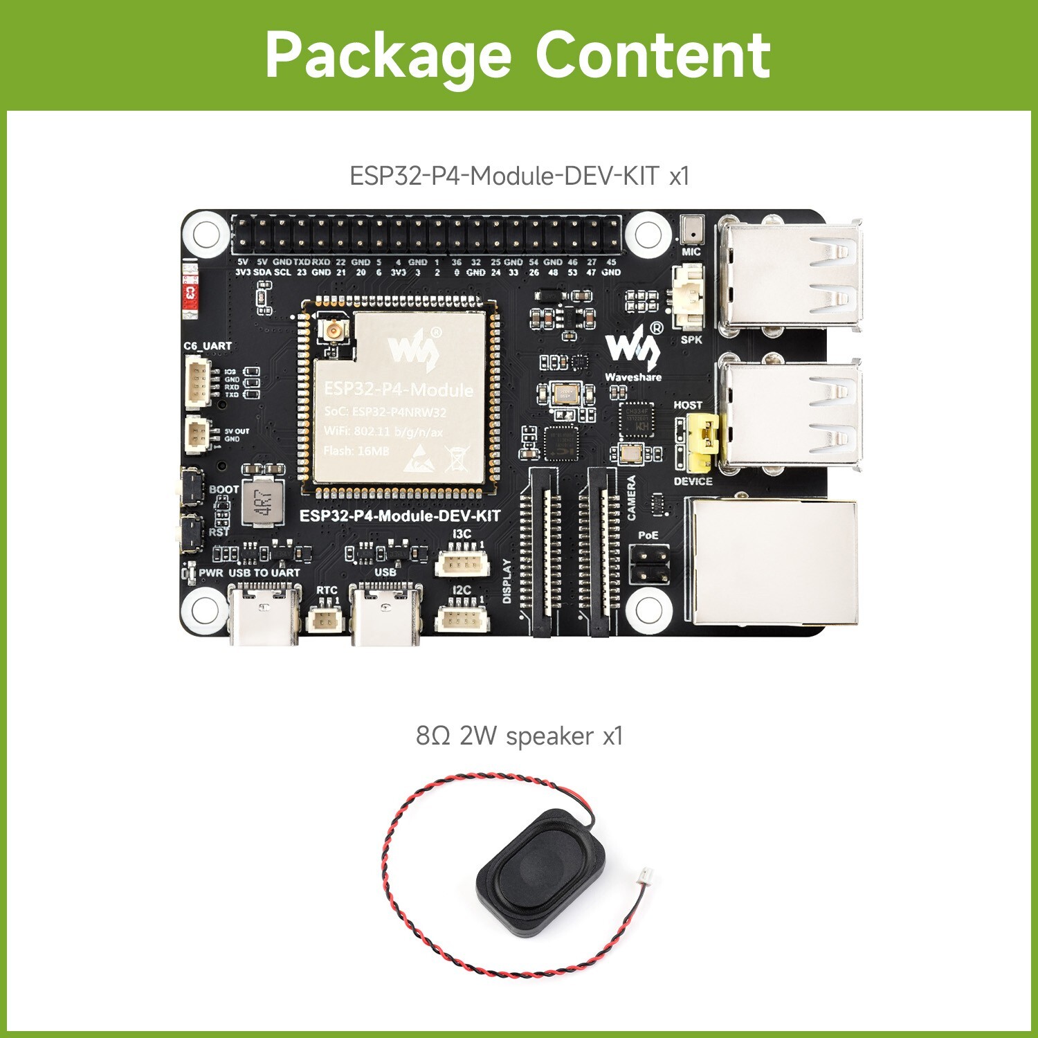Waveshare ESP32-P4-Module High-performance Development Board, Based On ESP32-P4