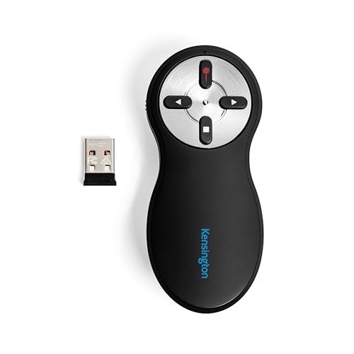 Wireless Presenter with Red Laser Pointer, 4 Button Control, 65 Ft Range