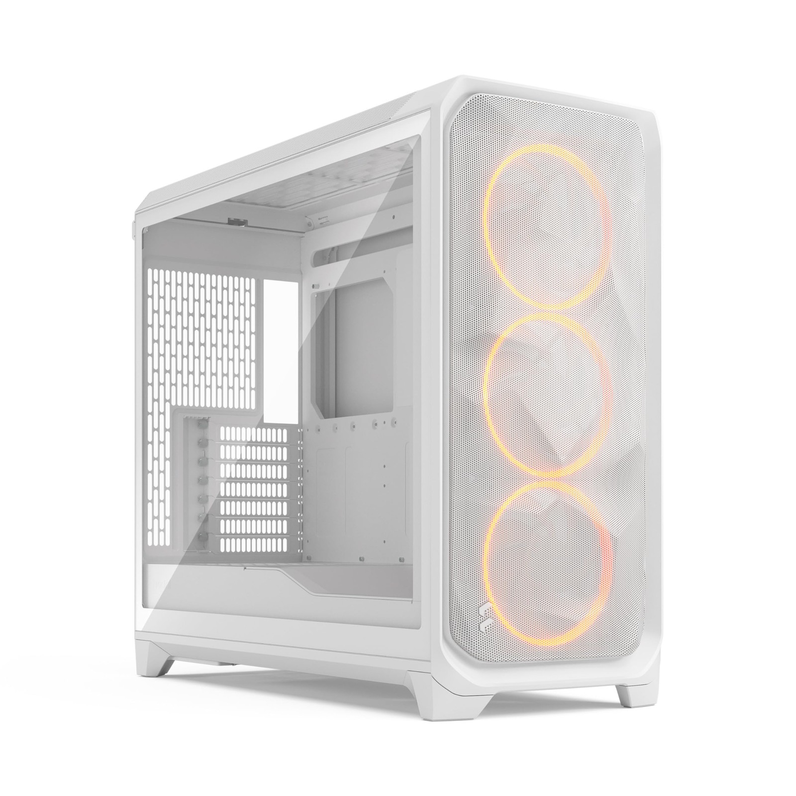 Meshify 3 White Tempered Glass Clear Tint - High Airflow PC Gaming Case - Mesh