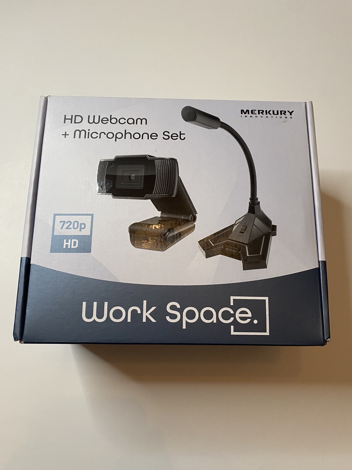 Webcam Microphone Set USB Plug Merkury Innovations Work Space HD 720p 
