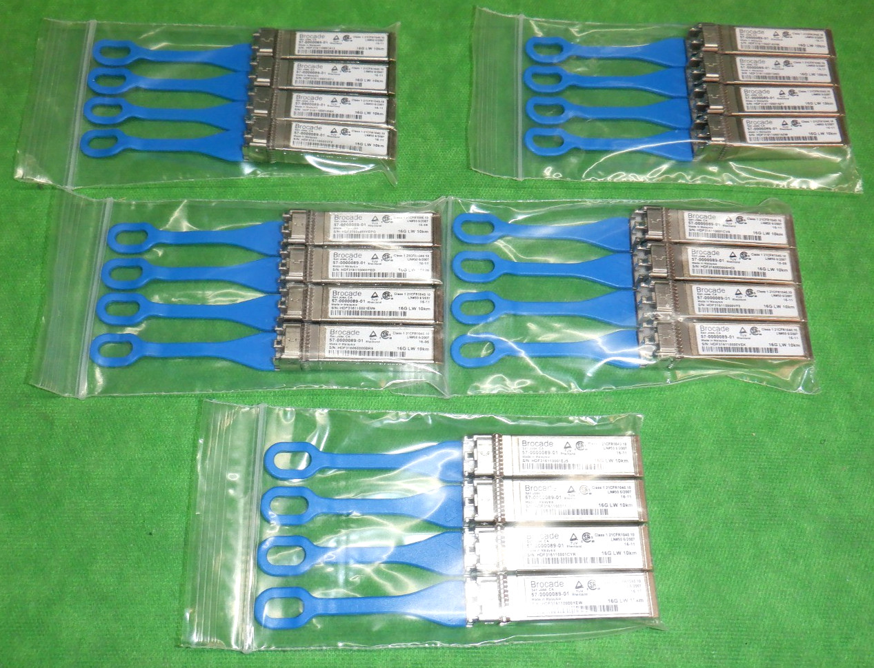 Brocade  57-0000089-01  16GB LW SFP Transceiver Module   LOT OF 20