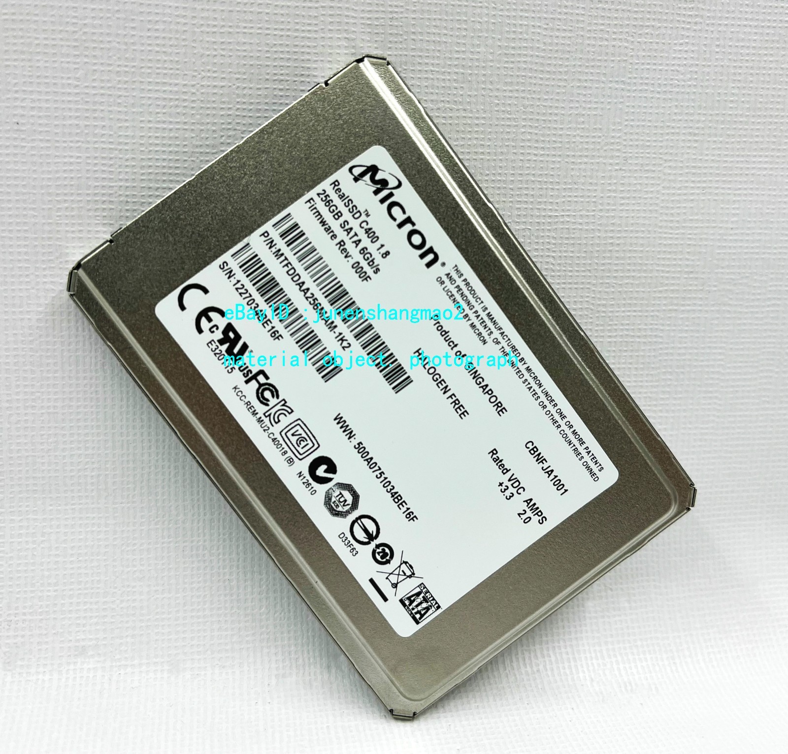MICRON RealSSD C400 1.8" 256GB SATA 6.0Gbp/s SSD