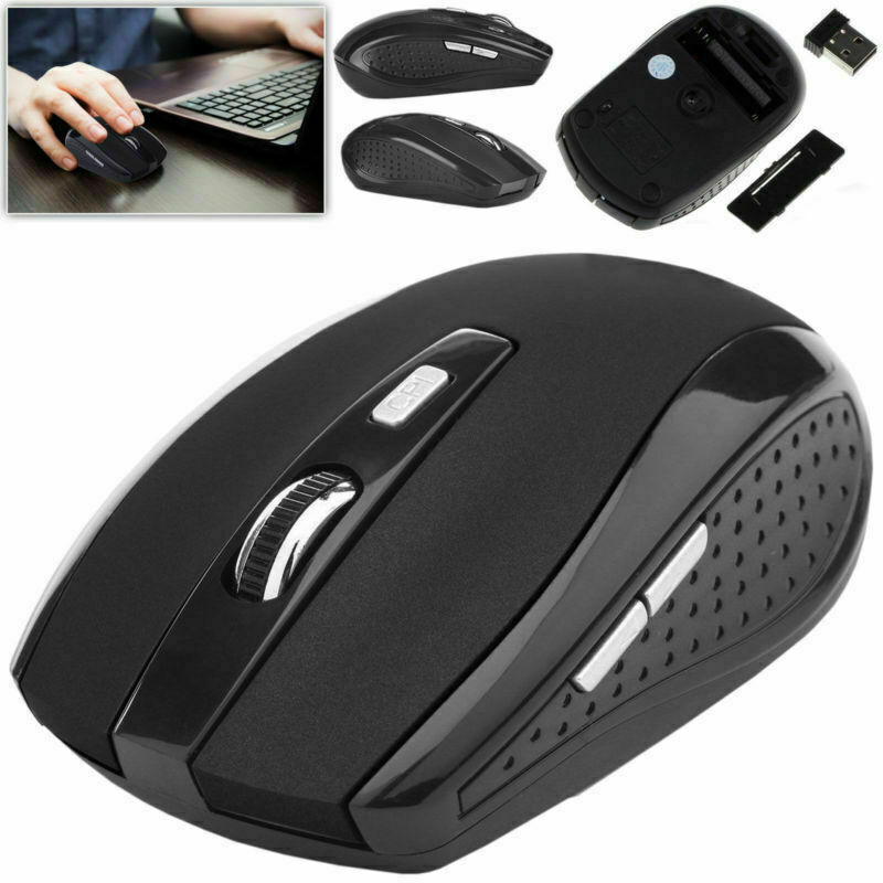 2 Wireless Optical Mouse Mice 2.4GHz USB Receiver For Laptop PC Computer DPI USA