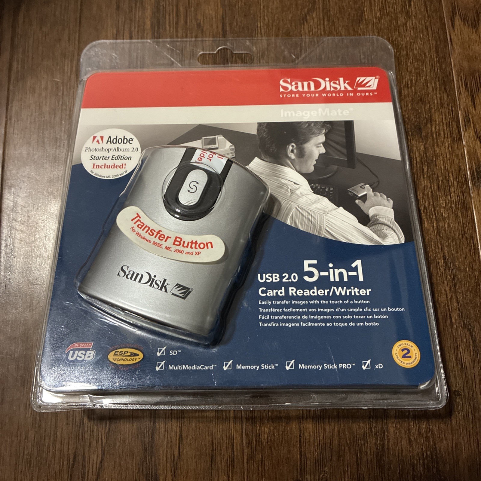 NEW SanDisk ImageMate USB 2.0 5-in-1 Card Reader/Writer SDDR-99-A15 New In Box