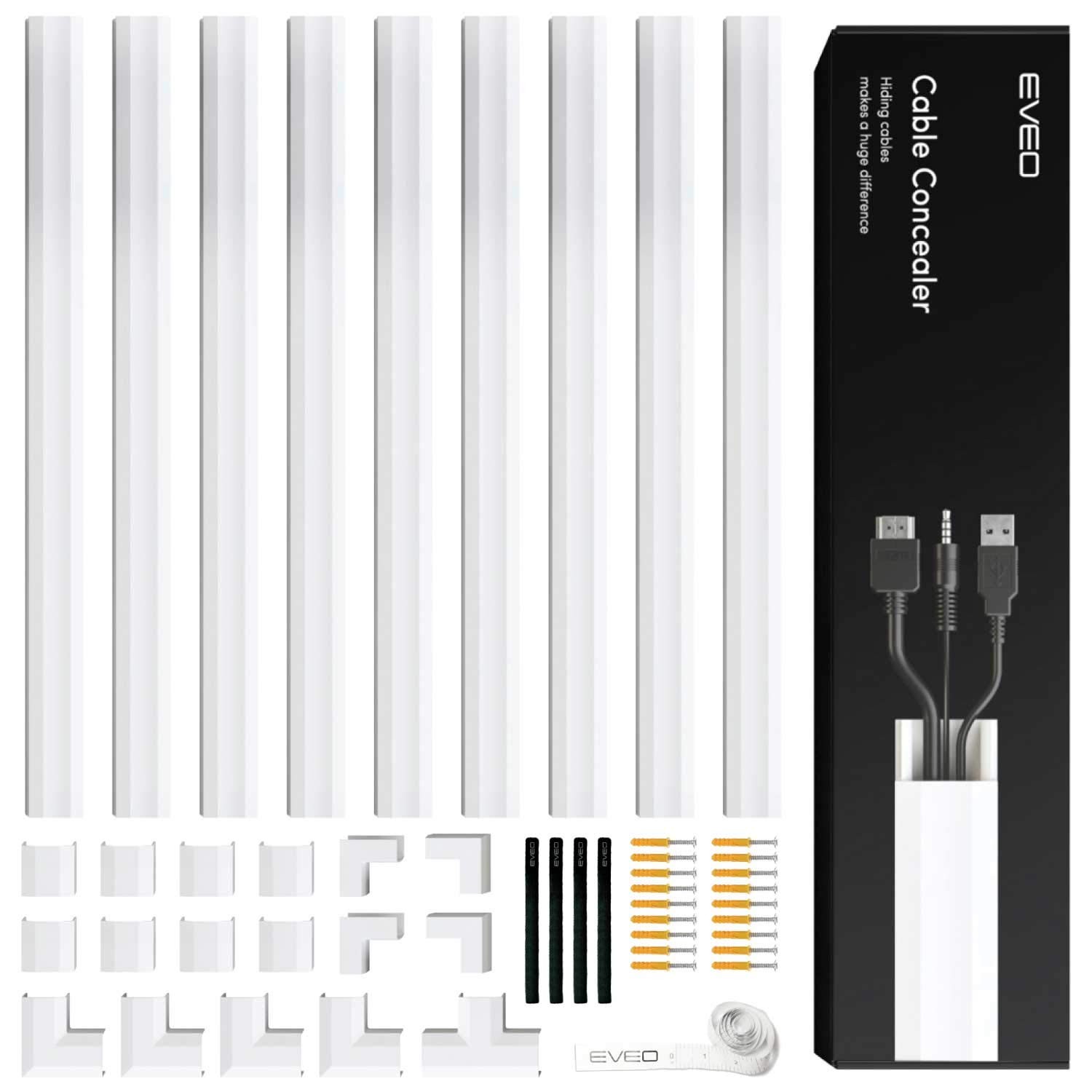 Cord Covers For Wires On Wall - 153In Cable Management Cable Hider - C