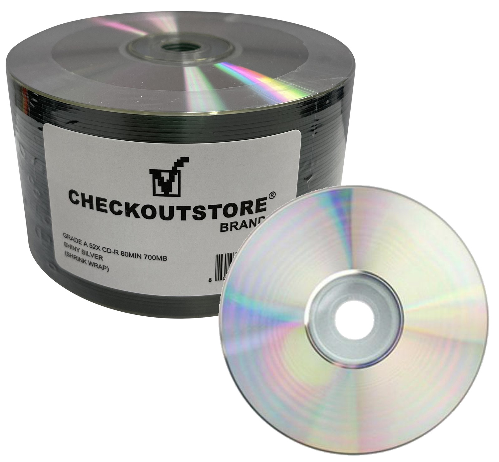 Grade A 52x CD-R 80min 700MB Shiny Silver (Shrink Wrap) Lot